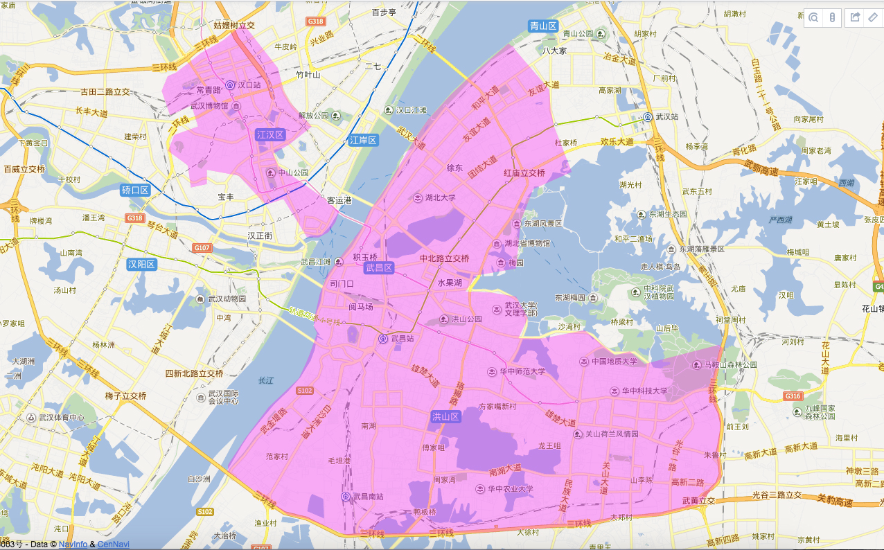 武汉(光谷,关山,南湖区域,江汉区,其它区域除外)